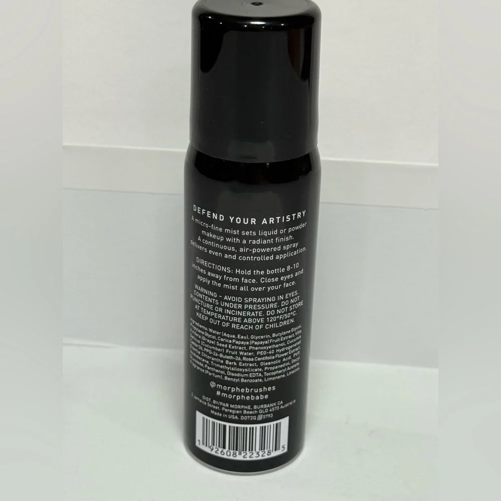 Morphe Mini Continuous Setting Mist 1.3 Oz NEW - Black $13
